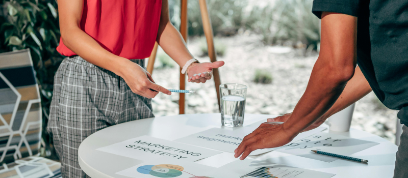 two people strategizing